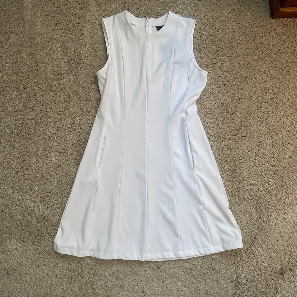 Ladies J. Lindeberg Jasmin Dress in White NWT sz Large (293)